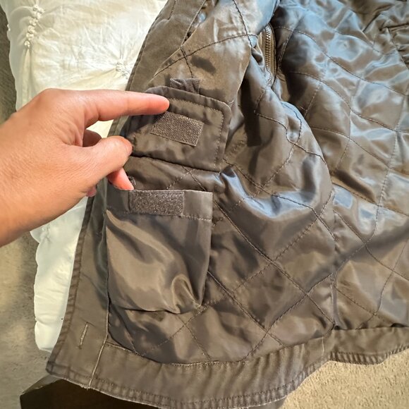 ARIZONA JEAN COMPANY |  Jacket w/ removable hoodie & sleeves, pockets | Gray | M - Picture 8 of 10